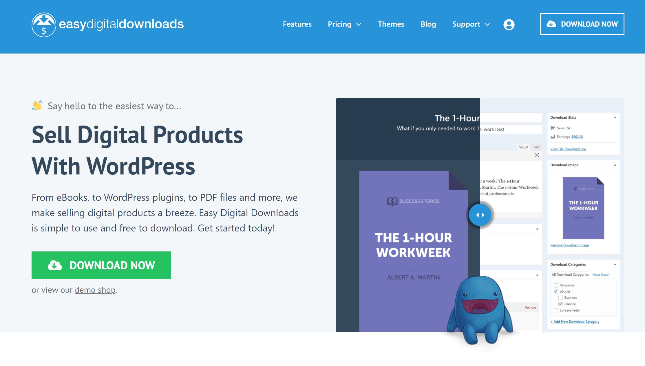 Easy digital downloads hero
