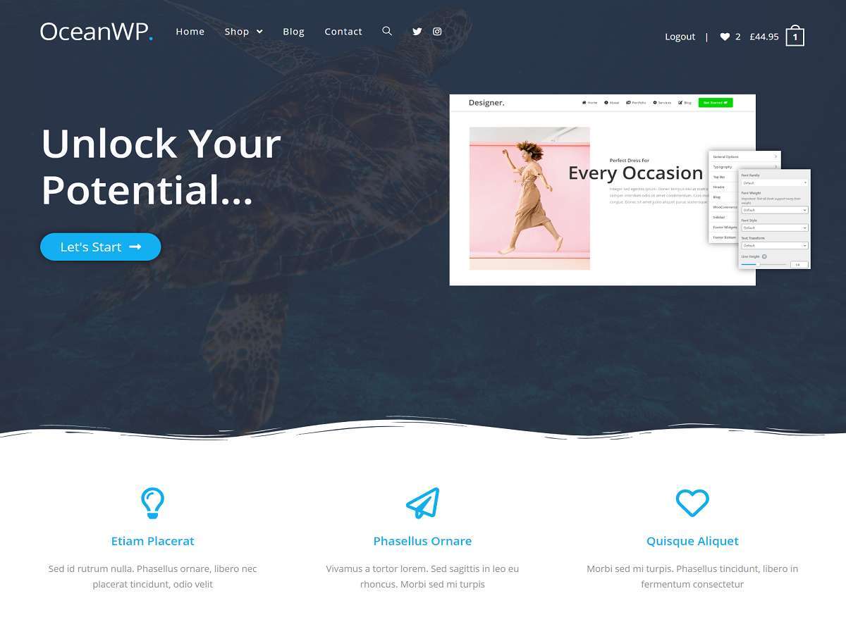 oceanwp wordpress template free download