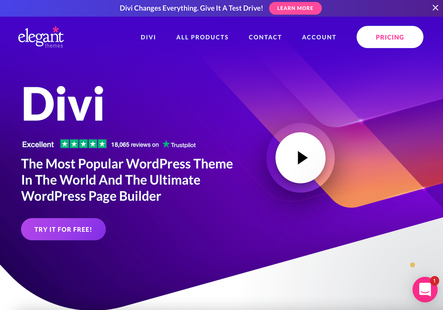 DIVI theme hero desktop