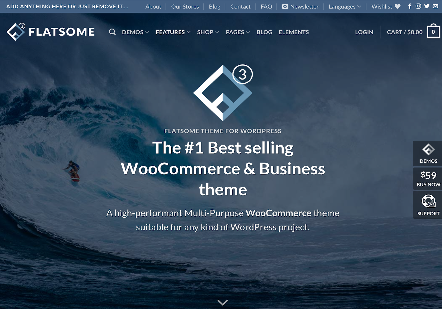 flatsome theme hero desktop