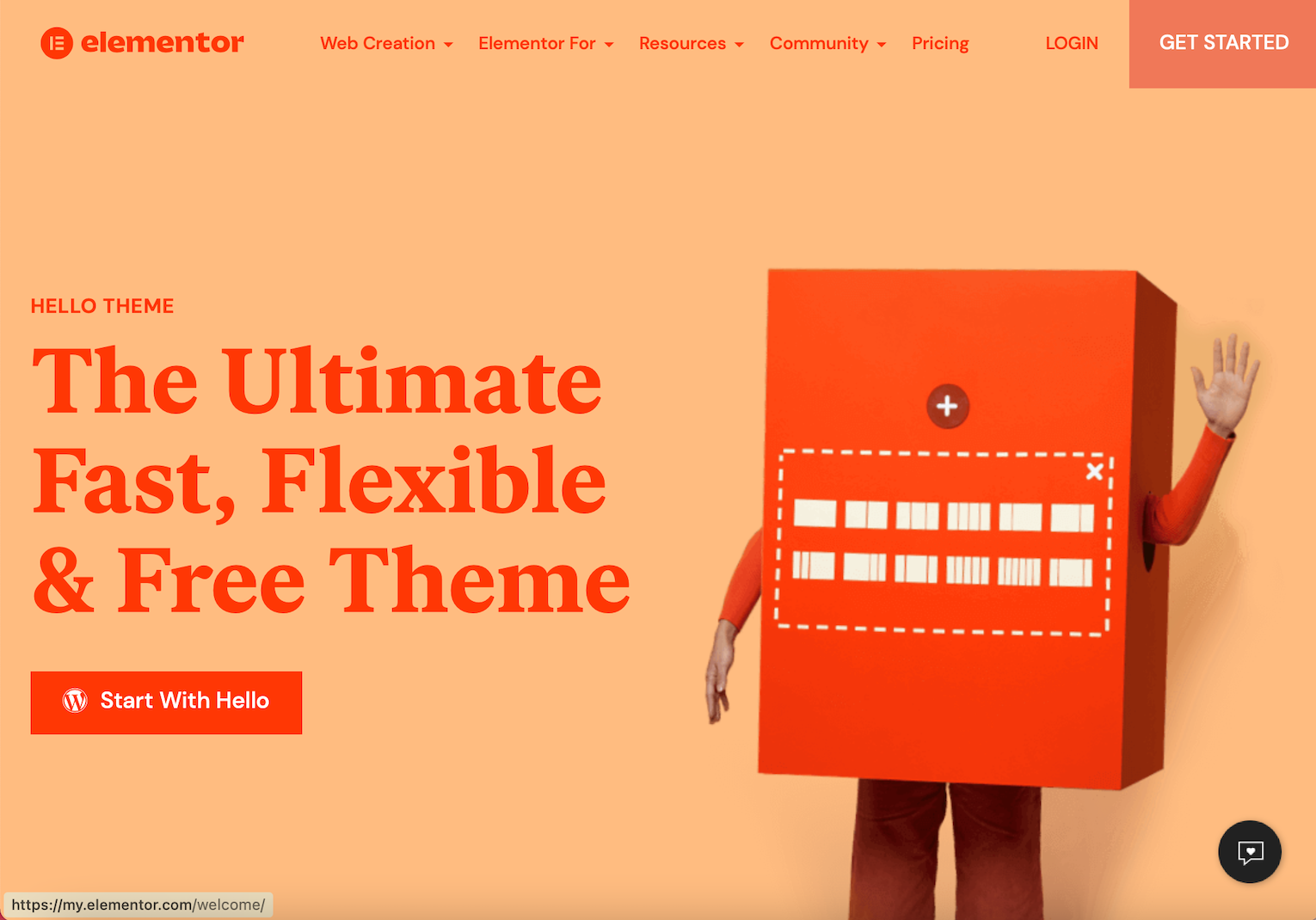 hello elementor theme hero desktop