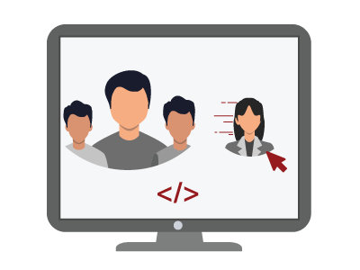icon for easily manage groups from the front end