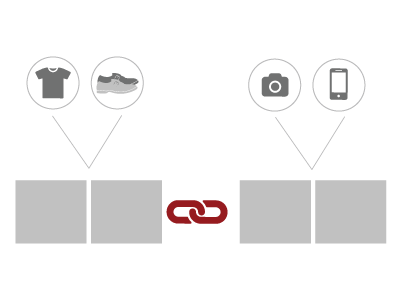 icon for link other products to a box and upsell