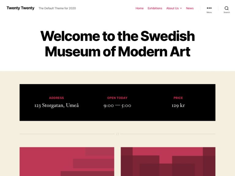 twenty twenty best wordpress theme 768x576