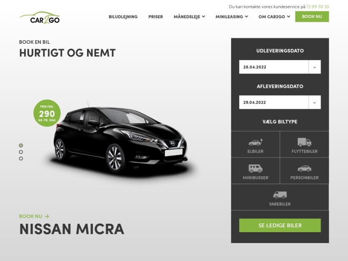 car2go biludlejning