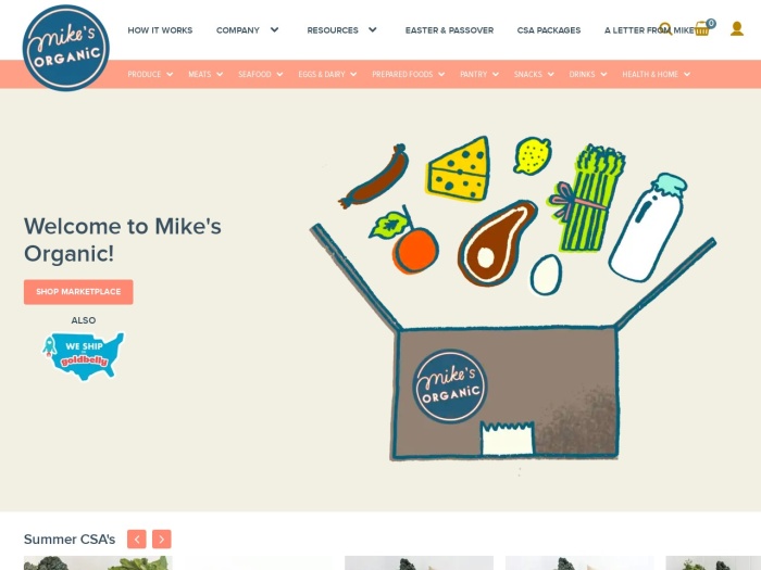 mikes organic delivery