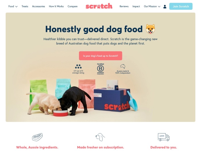 scratch pet food