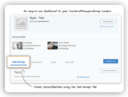 icon for create sub-groups and assign sub-group leaders