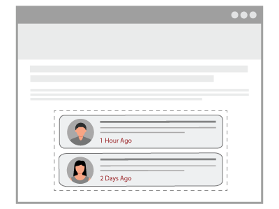 icon for show reviews in your desired location