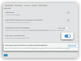 icon for setting to redirect users enrolled using a group code