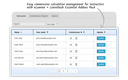 icon for automate commission calculation for instructors